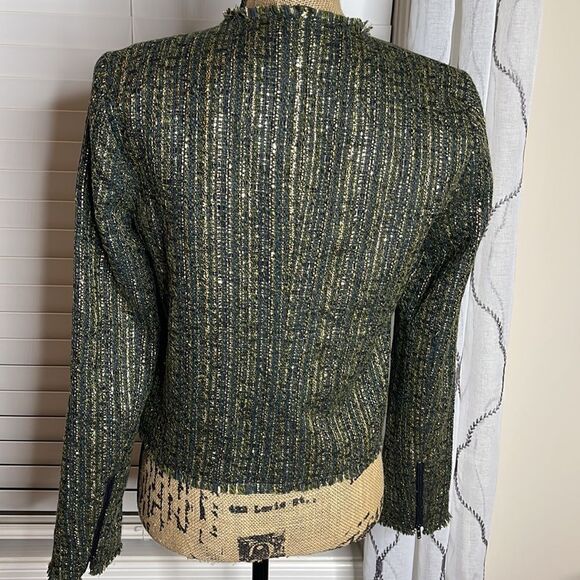 ECRU TWEED CROPPED JACKET - Picture 5 of 10